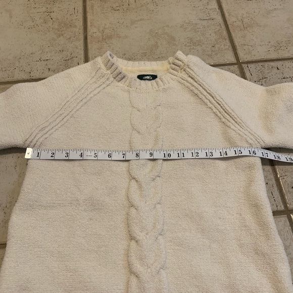 Roots Kids Off-White Sherpa Cable Knit Sweater, Size L/G (9-10 Yrs) - Picture 3 of 5